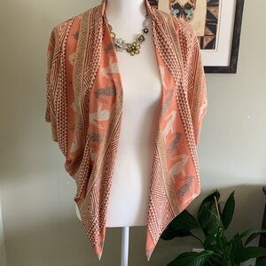 🔴SOLD🔴 Unique Bunny Print Drape Blouse